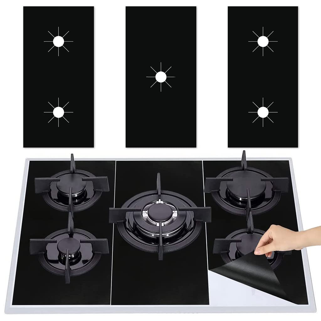 HASTHIP 3pcs Stove Protector for Gas Range, Stove Burner Liners, Stove Burner Covers for Gas Stove Top Cleaning Kitchen Tools (10.6 * 21.3'') HASTHIP 3pcs Stove Protector for Gas Range, Stove Burner Liners, Stove Burner Covers for Gas Stove Top Cleaning Kitchen Tools (10.6 * 21.3'')